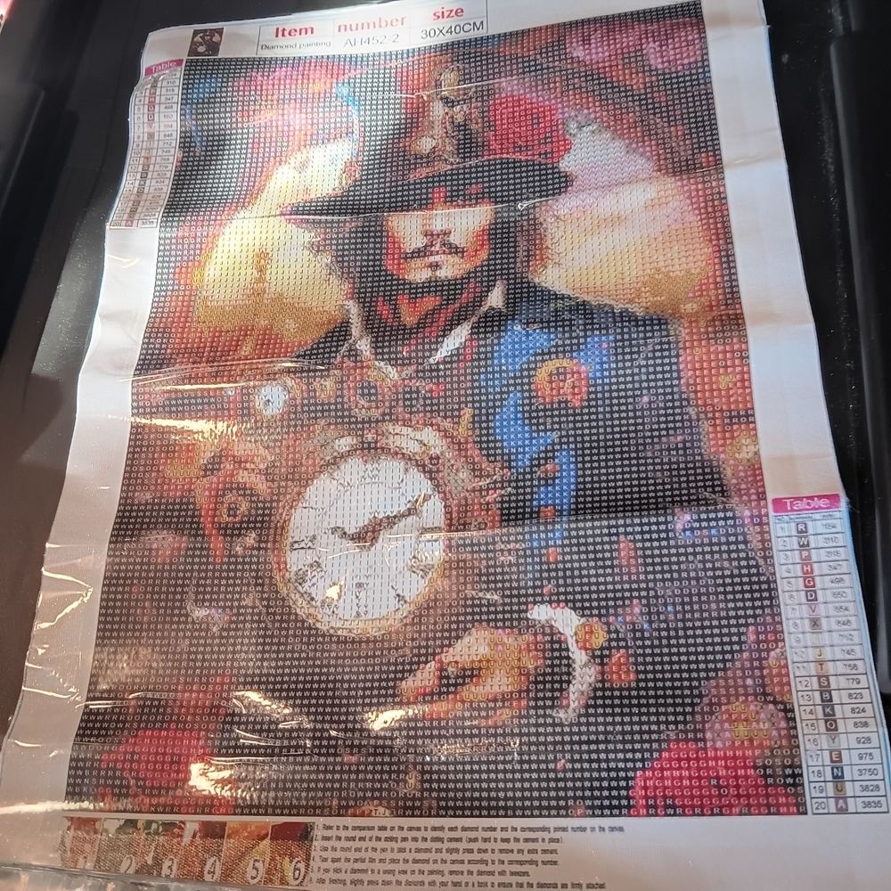 Colorful Johnny Depp Steampunk Clock Diamond Painting Kit 30x40cm